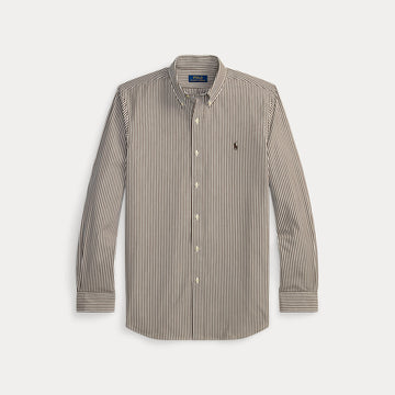 Camicia a righe in popeline elasticizzato su misura