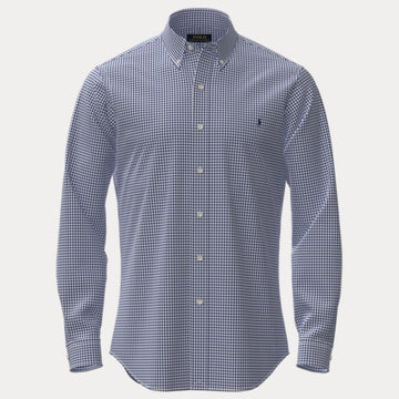 Camicia in popeline elasticizzato a quadretti su misura