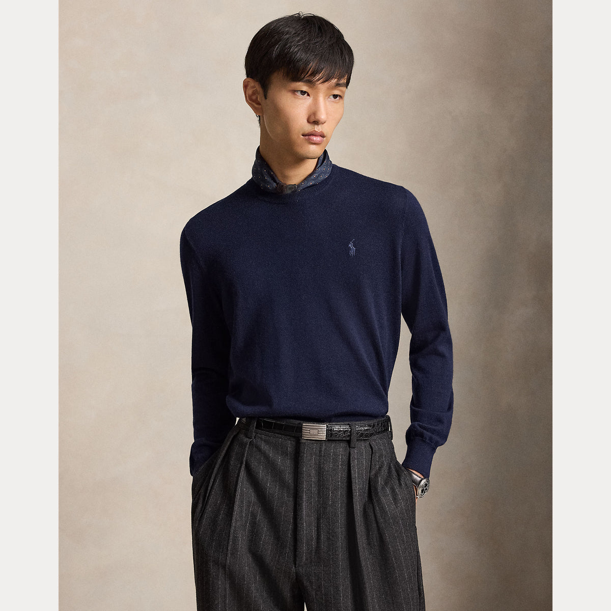 Maglione girocollo in lana lavabile