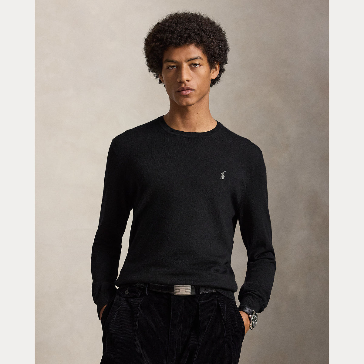 Maglione girocollo in lana lavabile