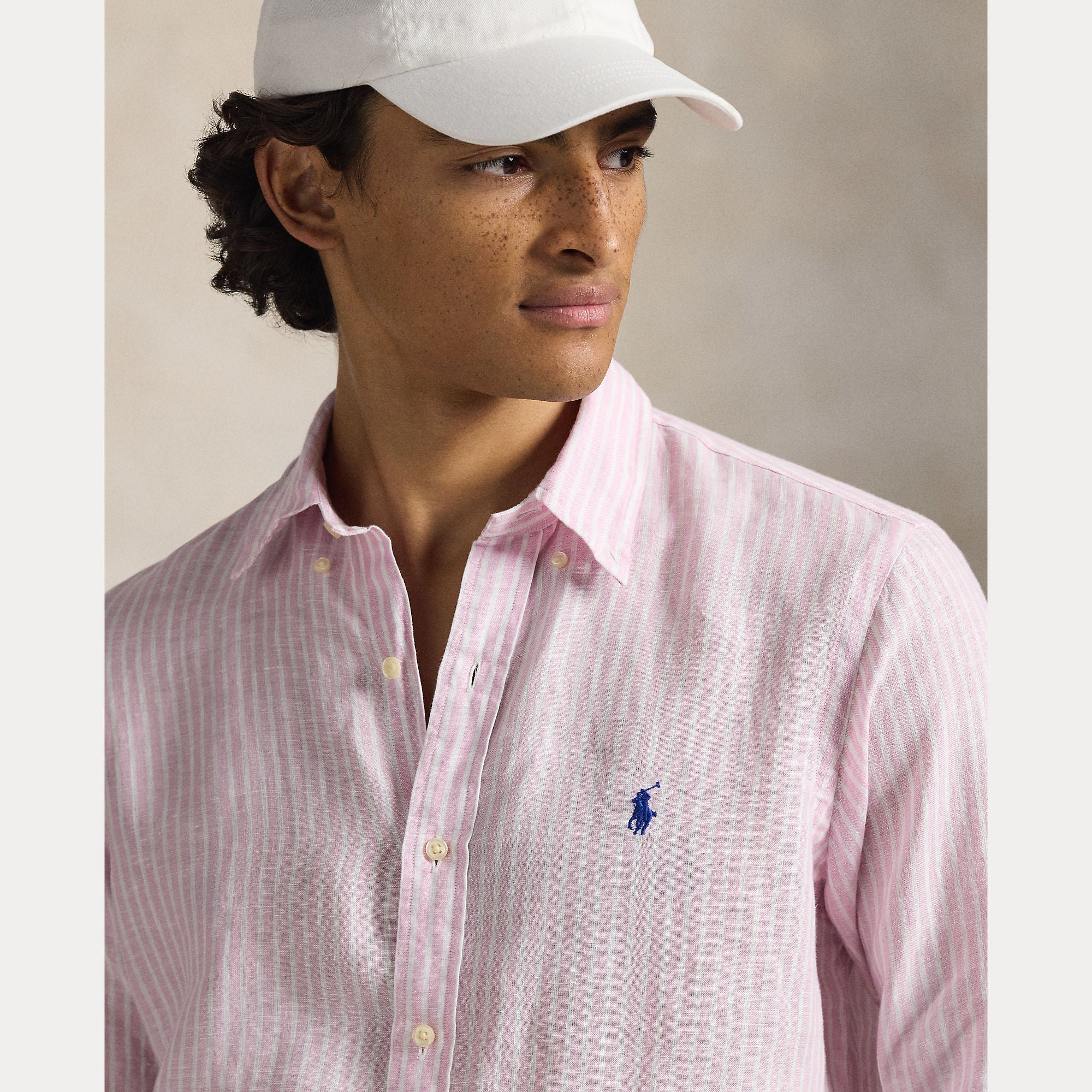 Camicia di lino a righe su misura