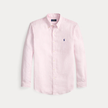 Camicia di lino a righe su misura