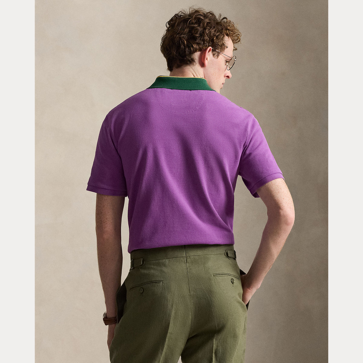 Polo classica in rete con stampa grafica