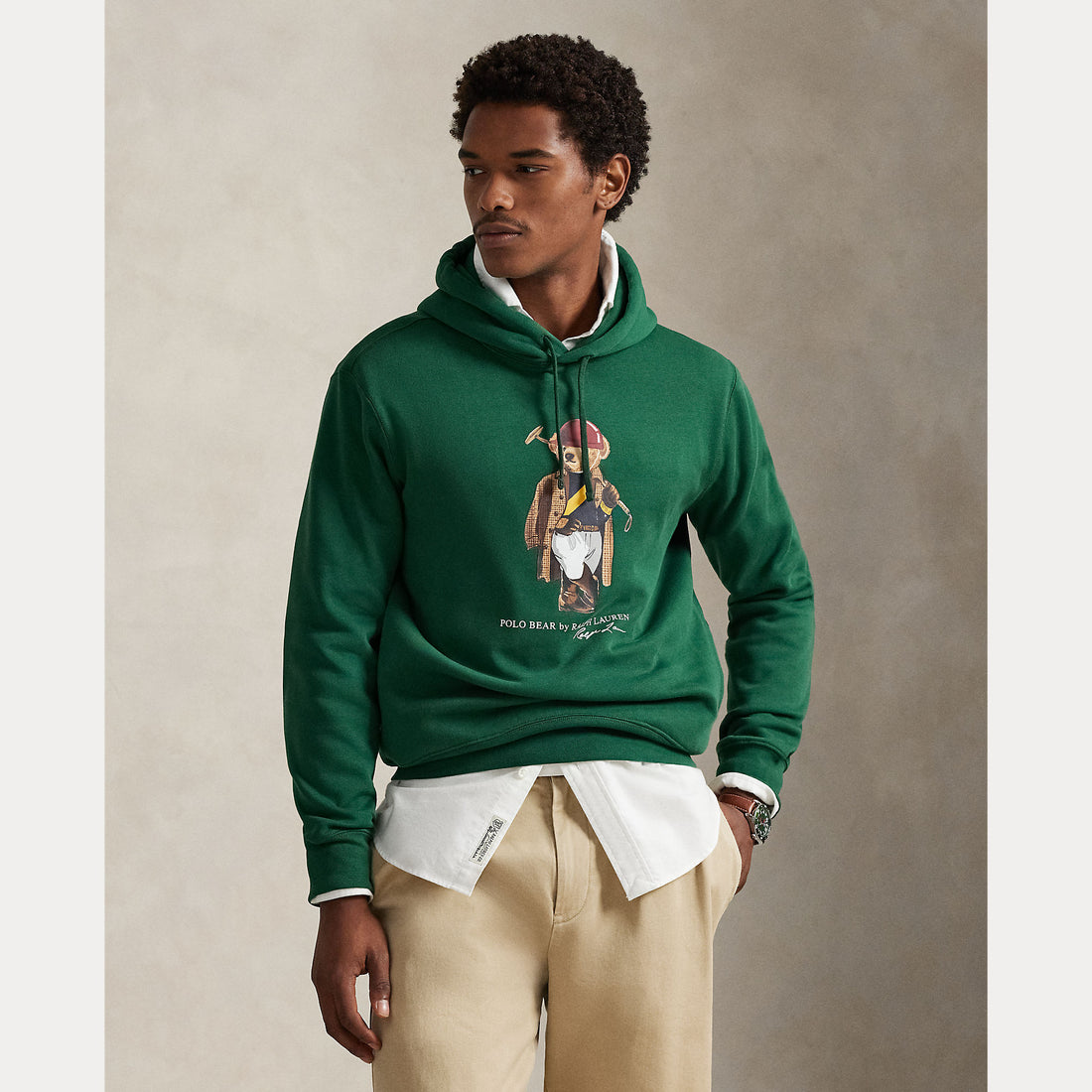 Felpa con cappuccio in pile Polo Bear