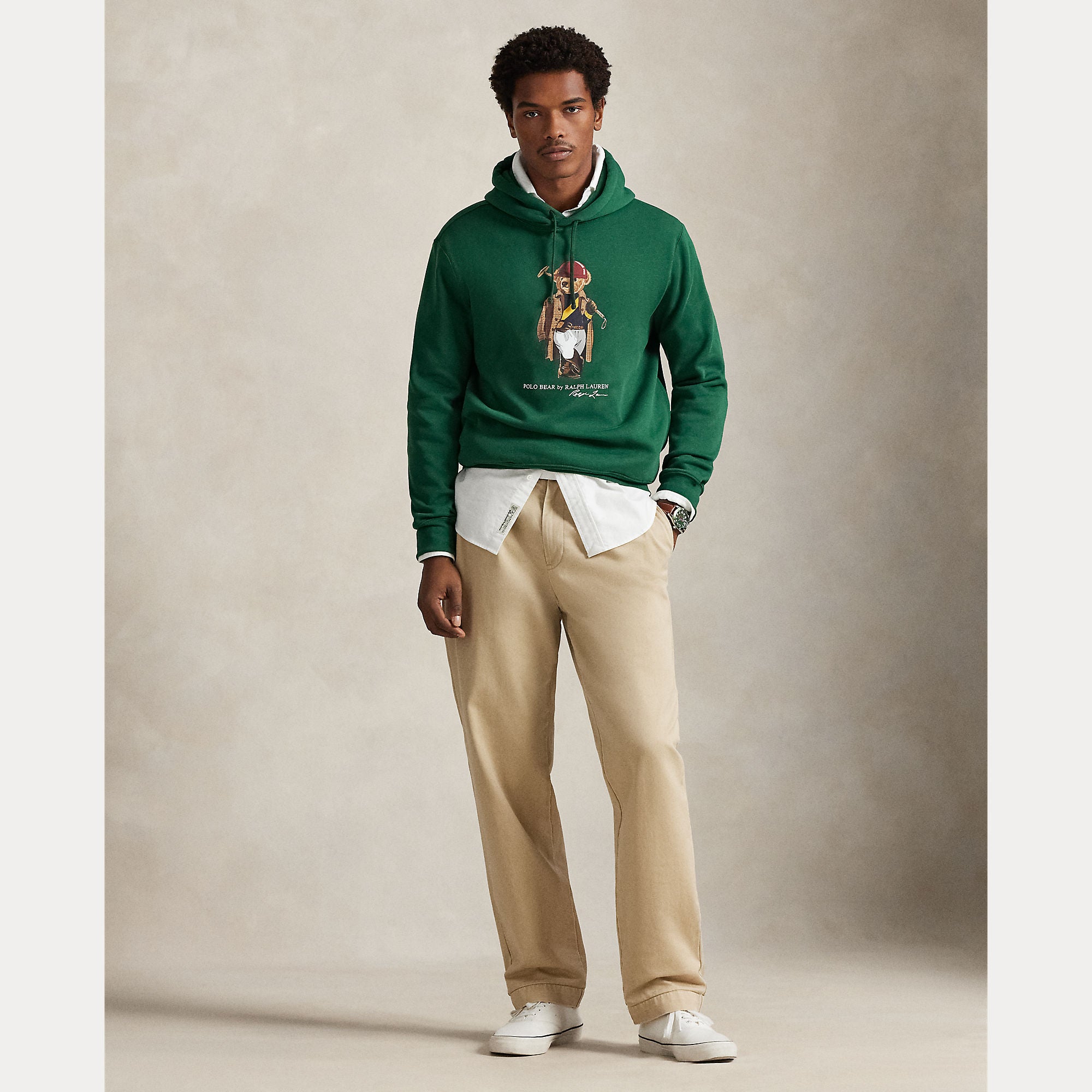 Felpa con cappuccio in pile Polo Bear
