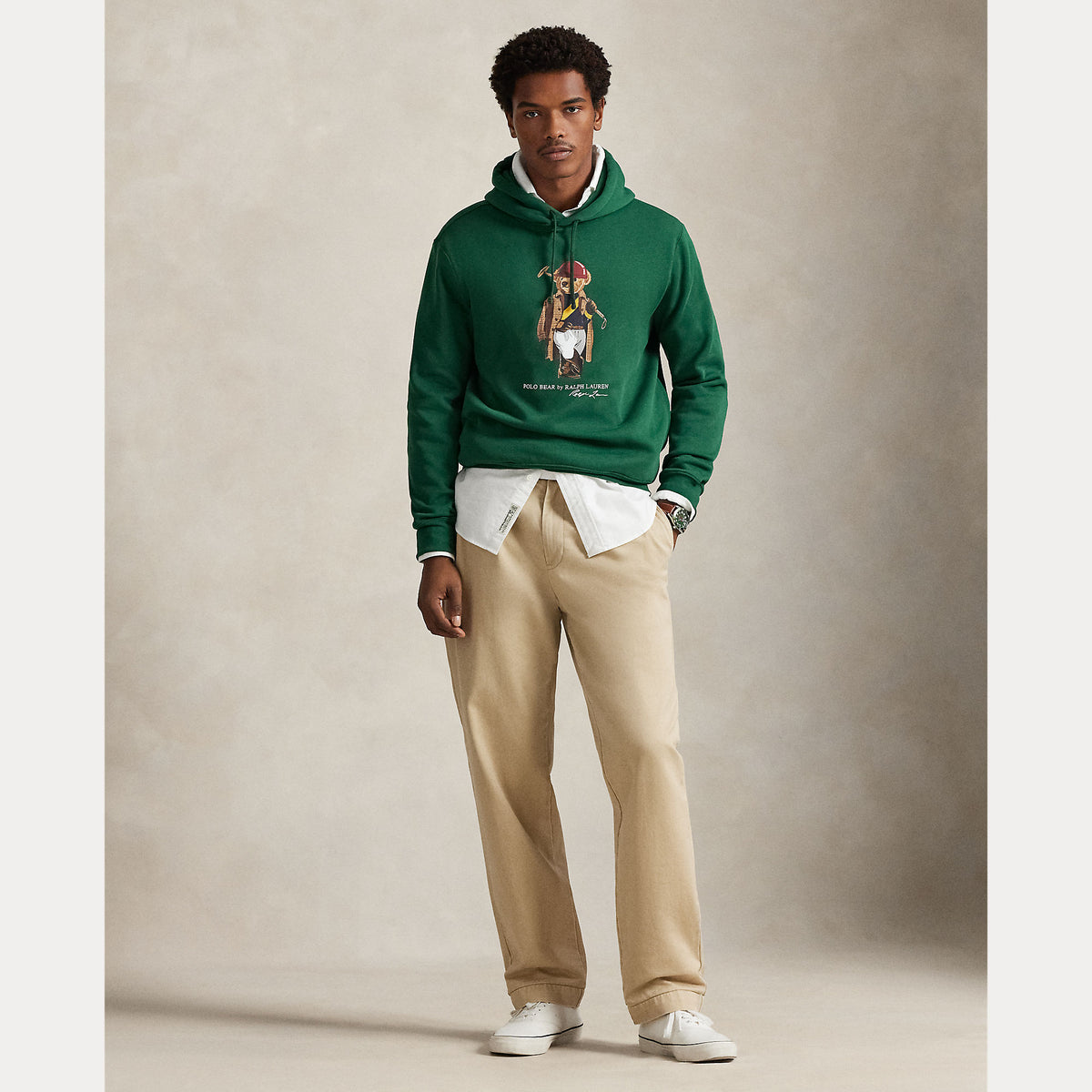 Felpa con cappuccio in pile Polo Bear
