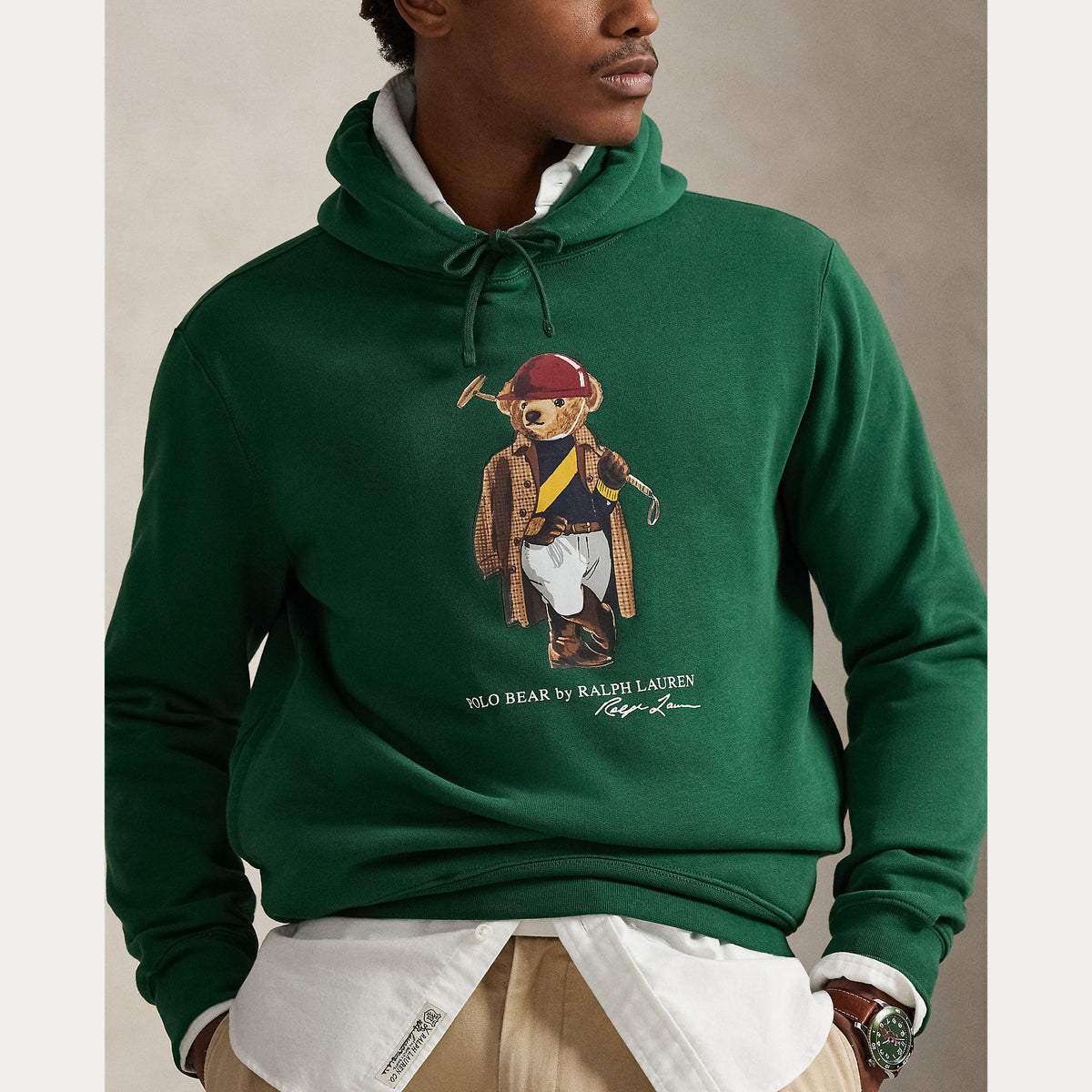 Felpa con cappuccio in pile Polo Bear