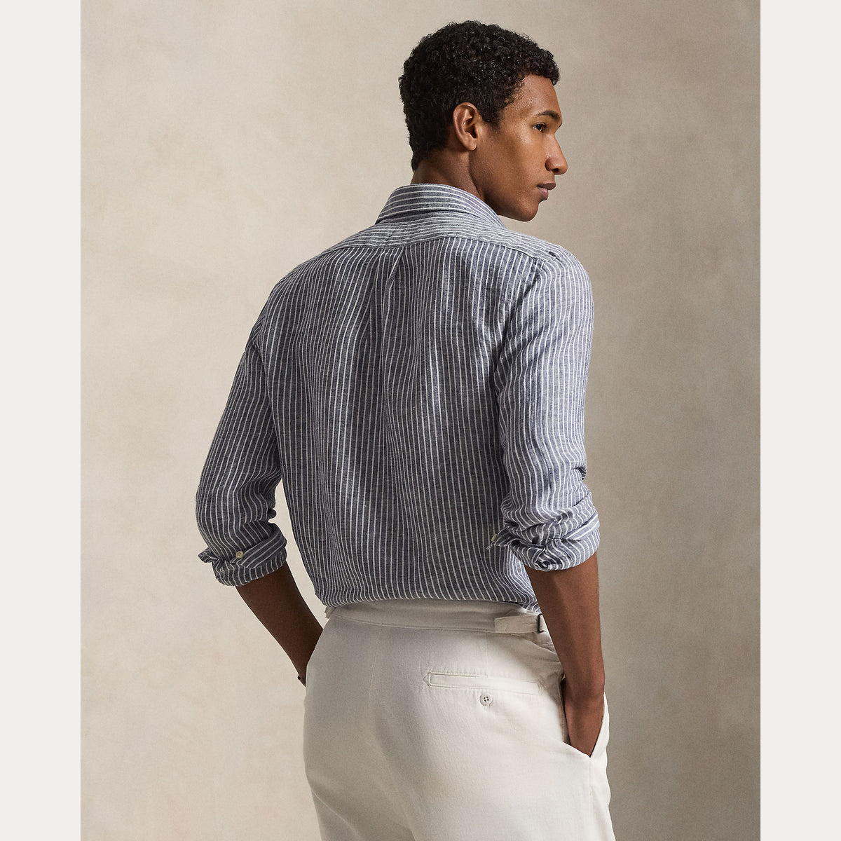 Camicia di lino a righe