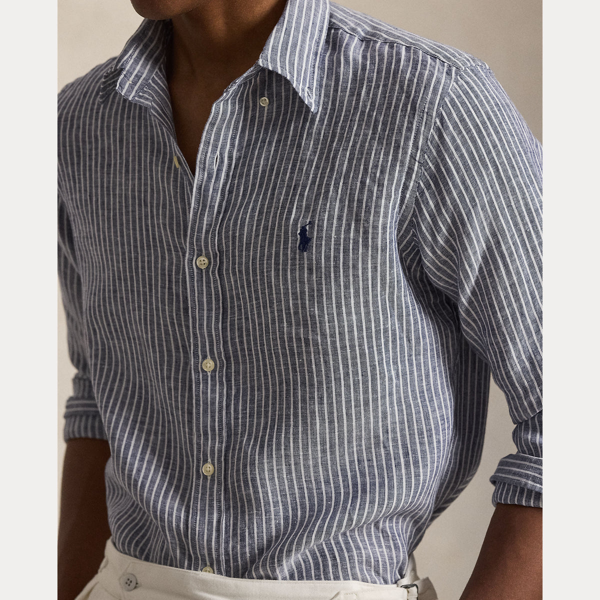 Camicia di lino a righe
