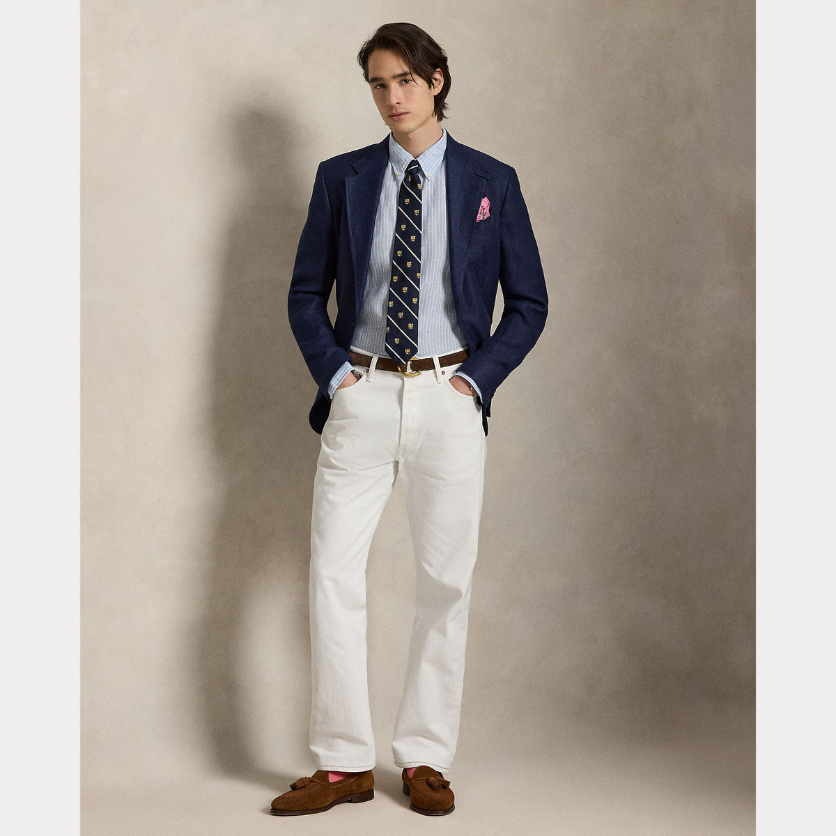 Camicia di lino a righe