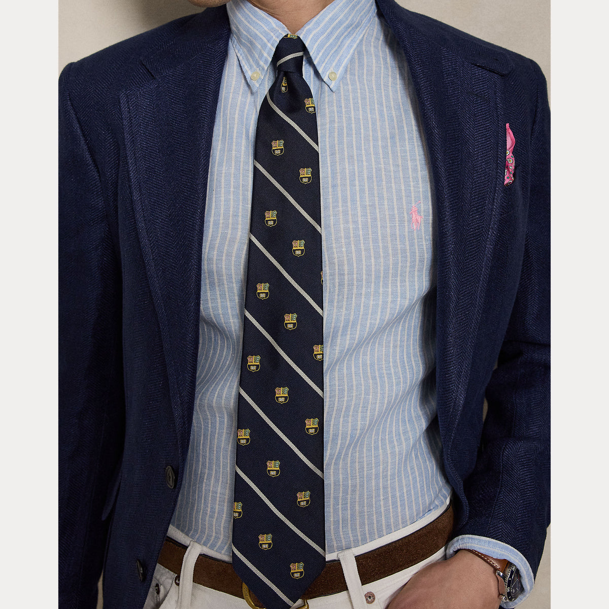 Camicia di lino a righe