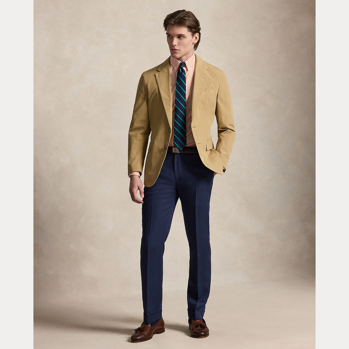 Camicia a righe in tessuto broadcloth