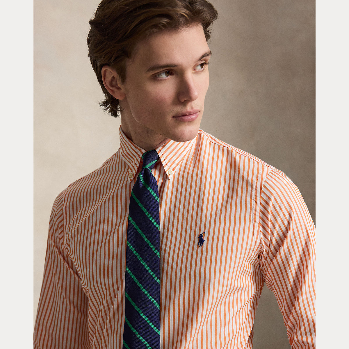 Camicia a righe in tessuto broadcloth