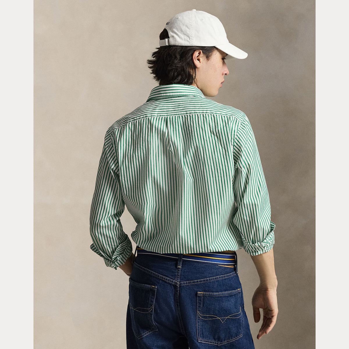 Camicia a righe in tessuto broadcloth