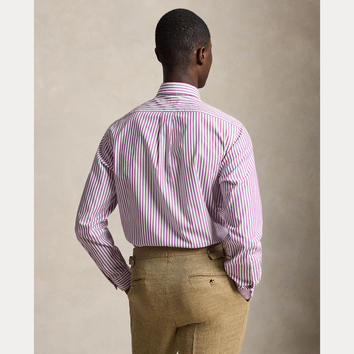 Camicia a righe in tessuto broadcloth