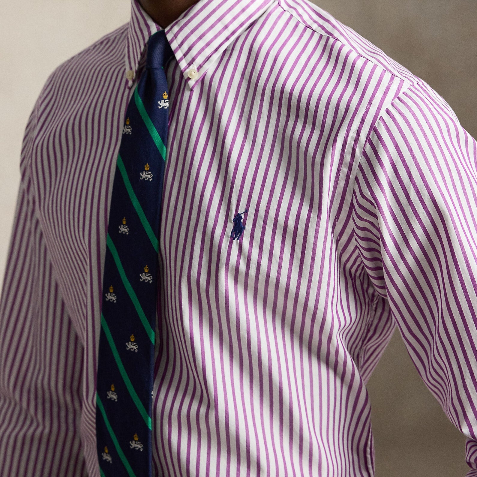 Camicia a righe in tessuto broadcloth