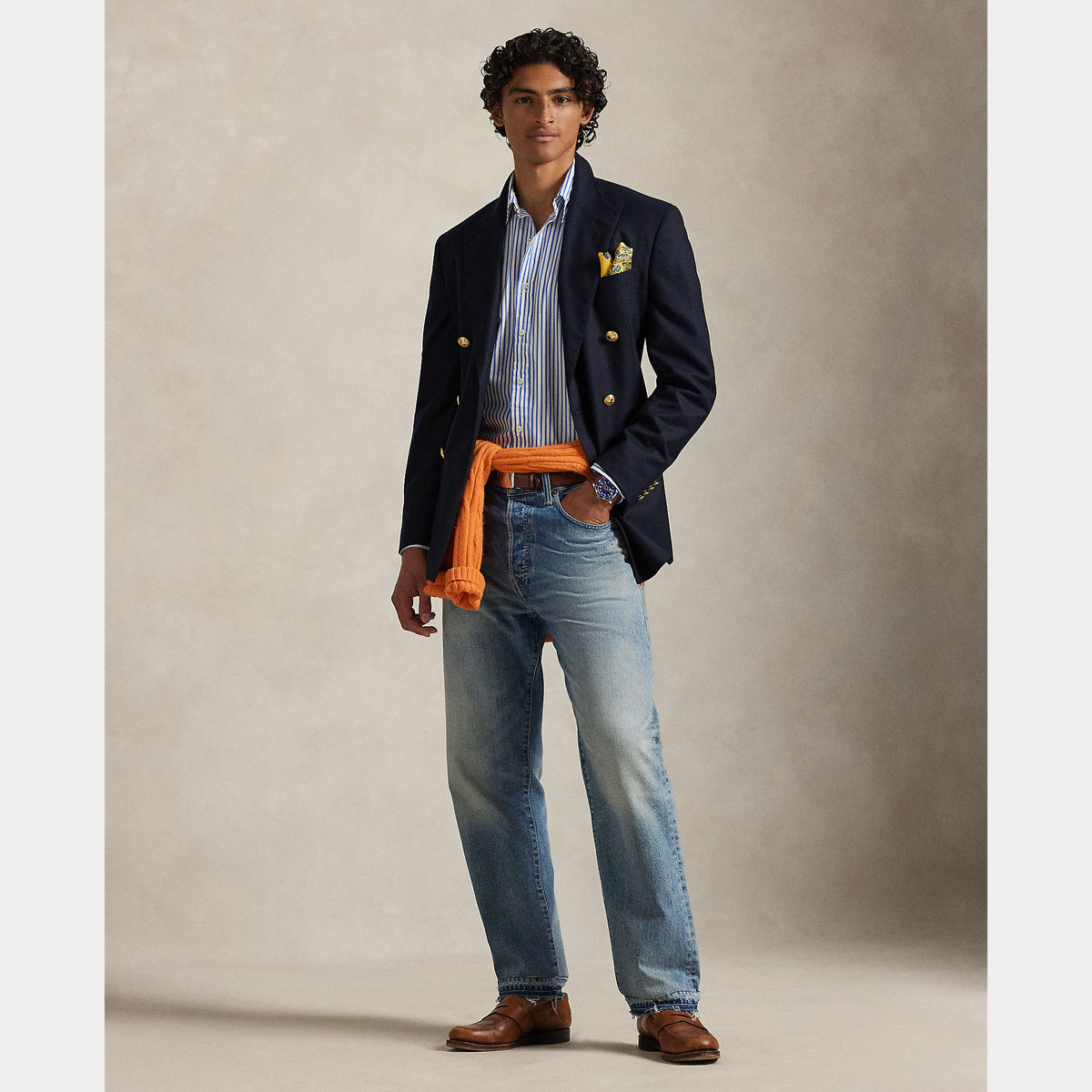 Camicia a righe in tessuto broadcloth