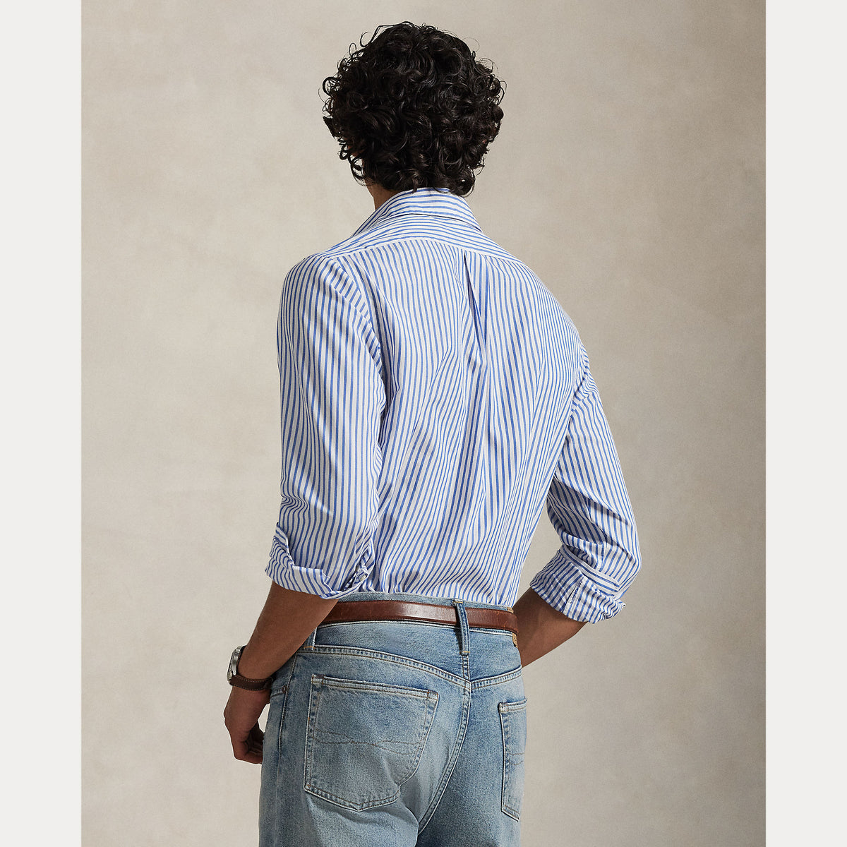 Camicia a righe in tessuto broadcloth