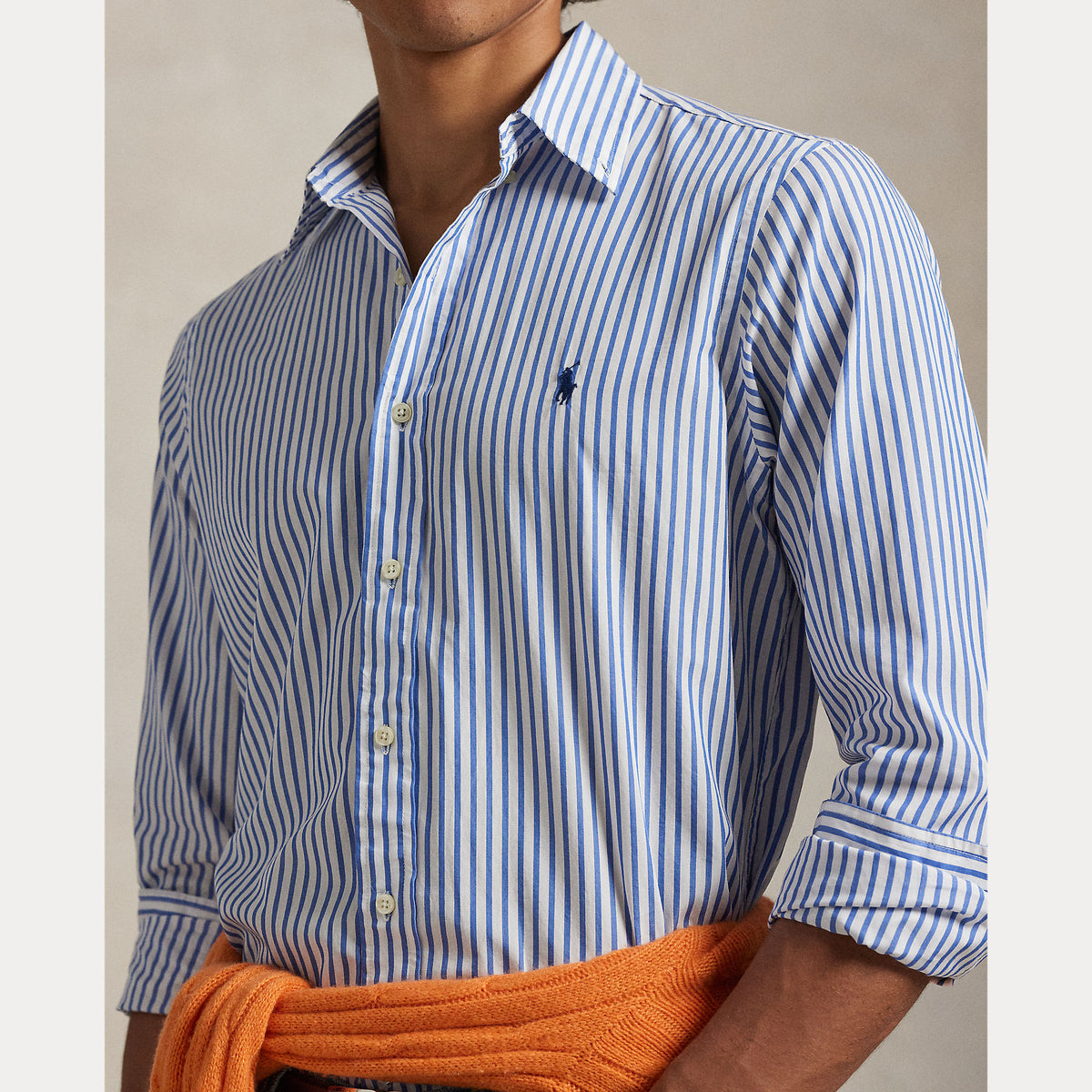 Camicia a righe in tessuto broadcloth