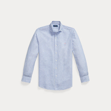 Camicia a righe in seersucker