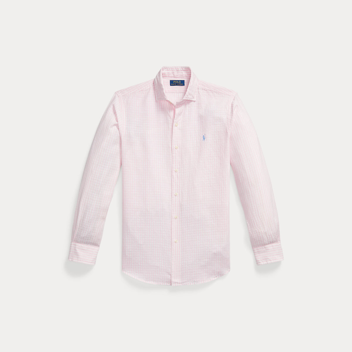 Camicia a righe in seersucker
