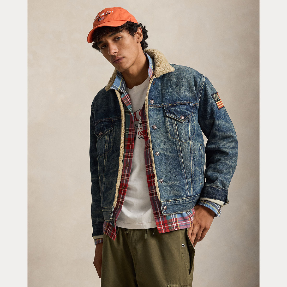 GIACCA DA CAMIONISTA IN JEANS FODERATA IN PILE