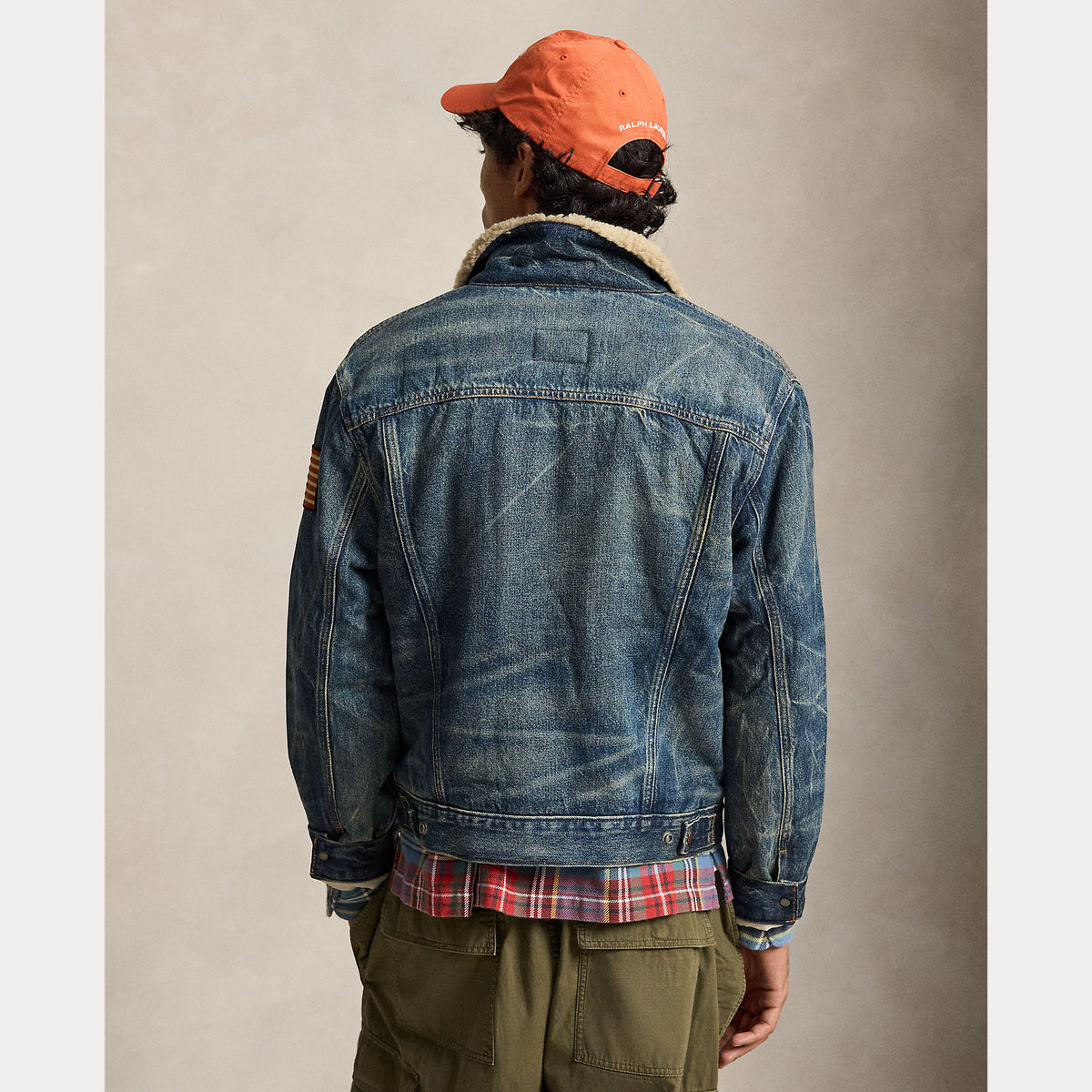 GIACCA DA CAMIONISTA IN JEANS FODERATA IN PILE