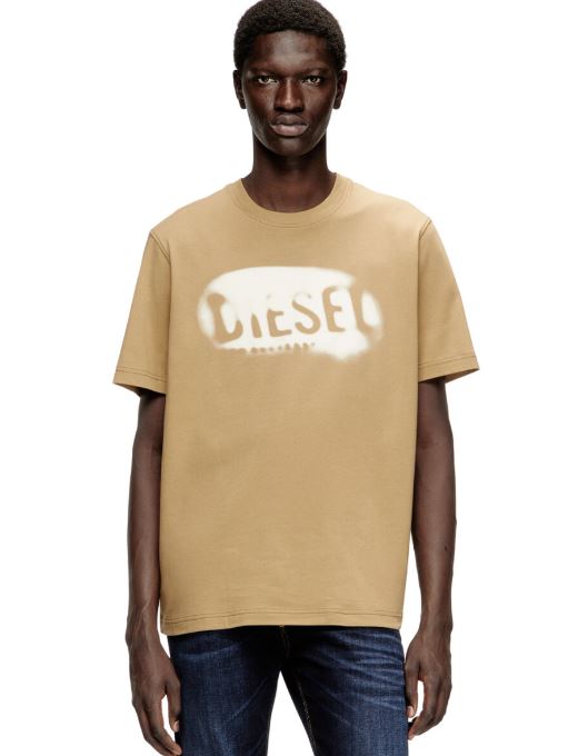 T-shirt in cotone leggero con logo sbiadito