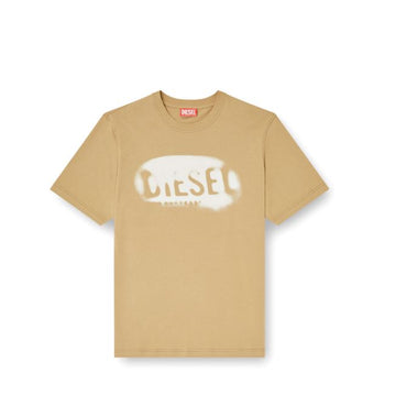 T-shirt in cotone leggero con logo sbiadito