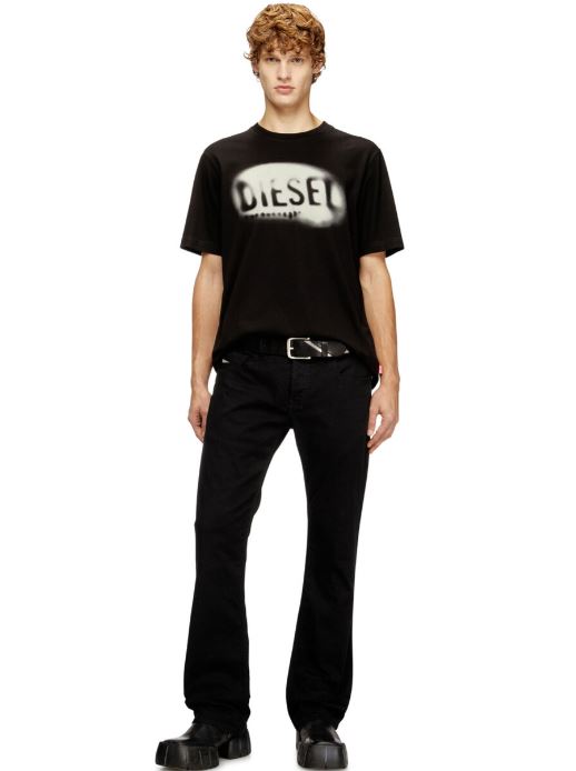 T-shirt in cotone leggero con logo sbiadito
