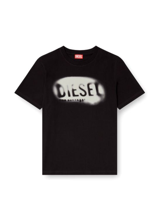T-shirt in cotone leggero con logo sbiadito