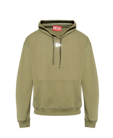 Hoodie oversize con logo metallico