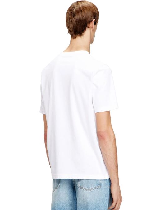T-shirt regular in cotone con stampa a rilievo