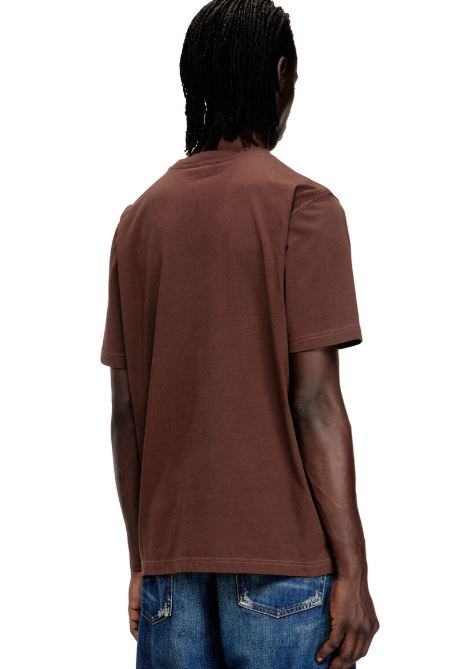 T-shirt regular in cotone con stampa a rilievo