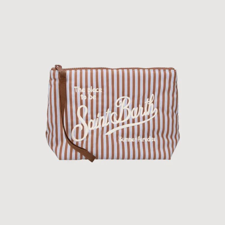 Pochette Aline righe soft linen