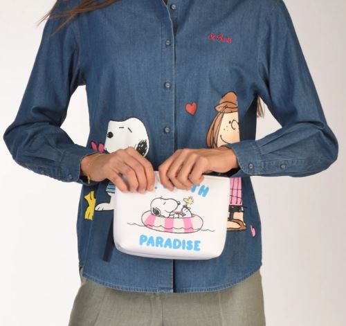 mc2 saint barth pochette aline bianco snoopy