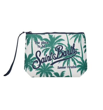 Mc2 Saint Barth Pochette Aline in scuba con stampa Palmas