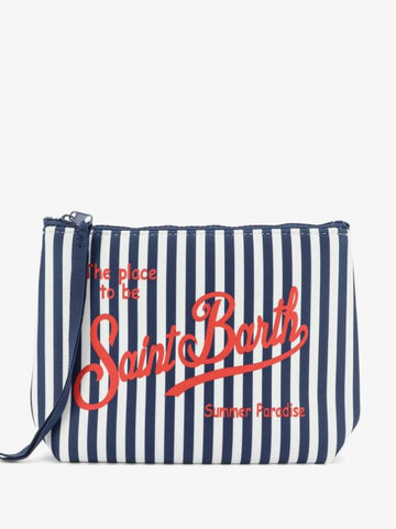 MC2 Saint Barth pochette Aline a righe blu bianche