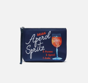 Pochette Aline in scuba con stampa Ricetta Spritz