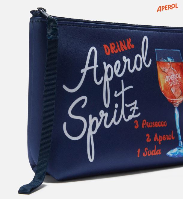 Pochette Aline in scuba con stampa Ricetta Spritz