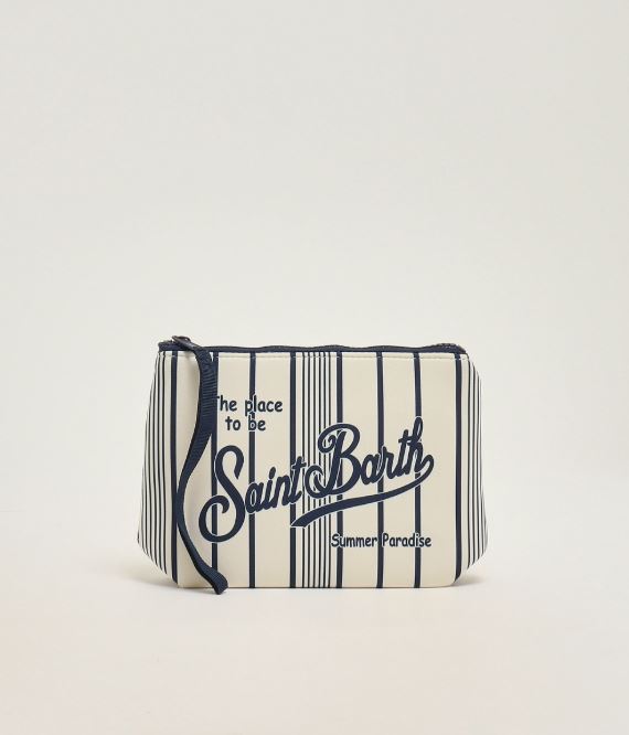 MC2 SAINT BARTH Pochette Aline in scuba righe relaxed