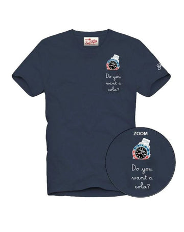 Maglietta blu da uomo Mc2 Saint Barth Austin Want a Watch