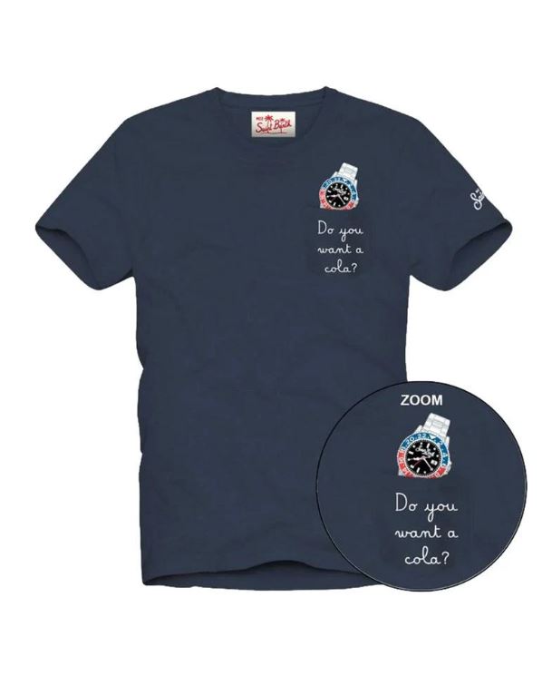 Maglietta blu da uomo Mc2 Saint Barth Austin Want a Watch