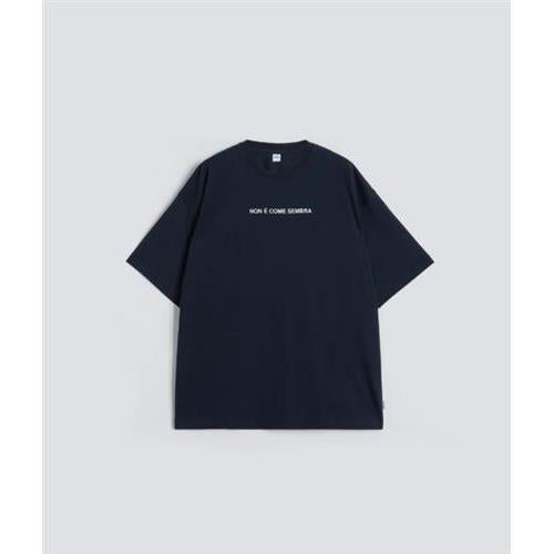 T-SHIRT IN JERSEY DI COTONE CON STAMPA "NON E COME SEMBRA"