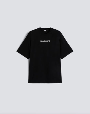 T-SHIRT IN JERSEY DI COTONE CON STAMPA "SBAGLIATO"