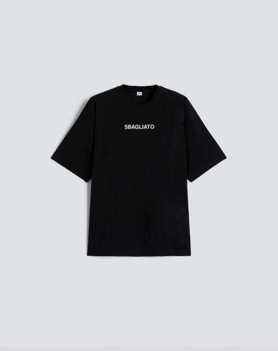 T-SHIRT IN JERSEY DI COTONE CON STAMPA "SBAGLIATO"