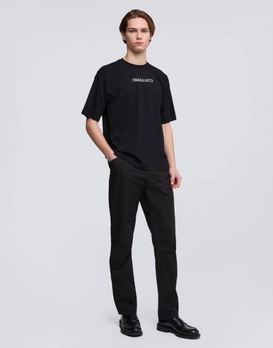 T-SHIRT IN JERSEY DI COTONE CON STAMPA "SBAGLIATO"