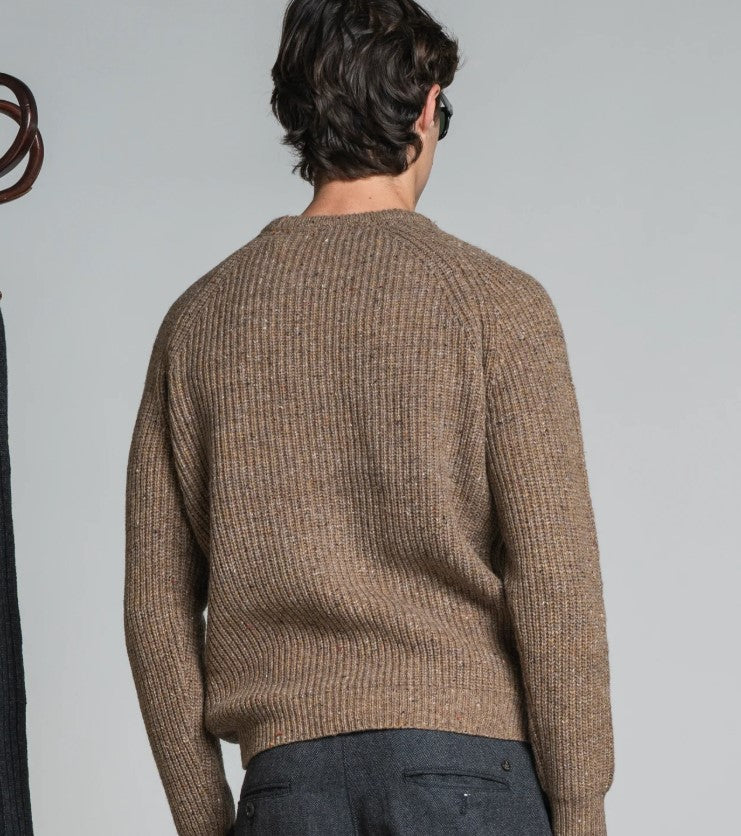 Maglione uomo girocollo a coste inglesi