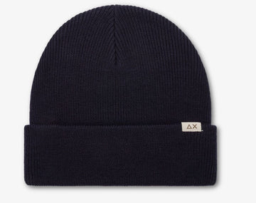Berretto beanie in misto lana a costine