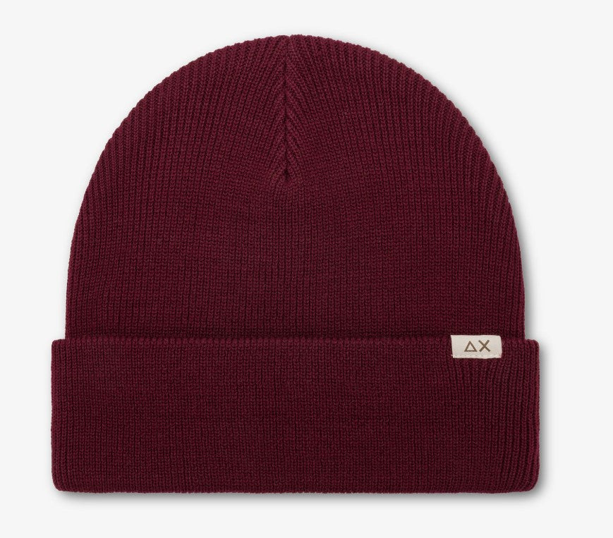 Berretto beanie in misto lana a costine